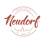 Logo der Fachschule Neudorf St. Martin mit Schriftzug und stilisierter Kirche.