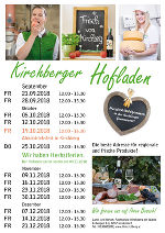 Hofladen Öffnungszeiten Herbst 2018 © LFS Kirchberg am Walde Hofladen Öffnungszeiten Herbst 2018 © LFS Kirchberg am Walde