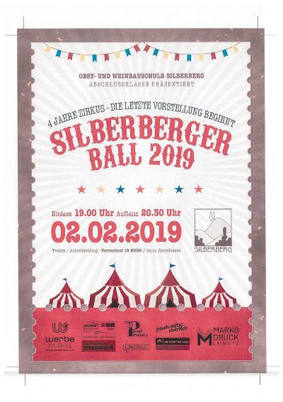 Flyer Silberberger Ball 2019 © FS Silberberg Flyer Silberberger Ball 2019 © FS Silberberg