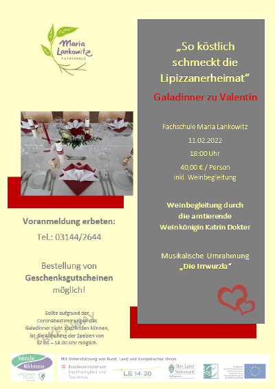 Einladung_Valentinsdinner © FS Maria Lankowitz Einladung_Valentinsdinner