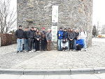 Schüler Gruppenbild unterwegs in Brüssel