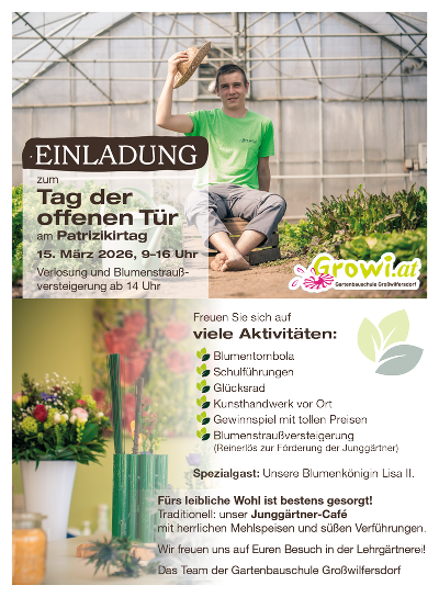 Einladung und Informationen zum Tag der offenen Tür - Patrizisonntag am 15.03.2026