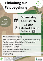Einladung Feldbegehung Plakat