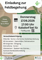 Einladung Feldbegehung Plakat