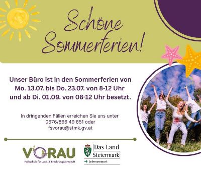 Bürozeiten Sommerferien © FS Vorau