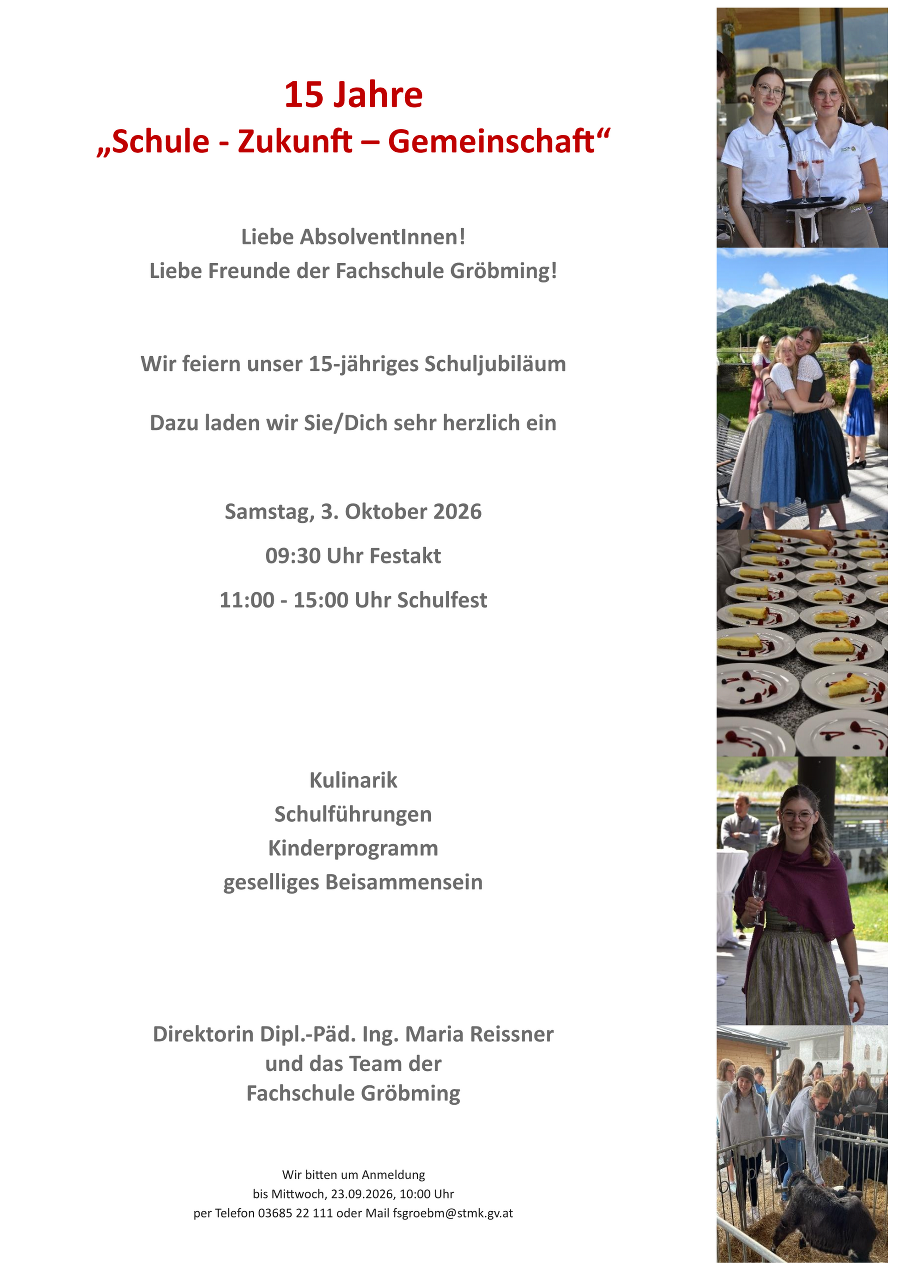 03.10.2026: 15-Jähriges Schuljubiläum