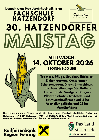 30. Hatzendorfer Maistag, Vorführung von Maschinen und Geräten