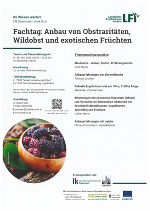 Einladung und Info Fachtagung Anbau von Obstraritäten, Wildobst und exotischen Früchten 