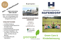 Informationsflyer zur Ausbildung in Natur- und Erlebnispädagogik am Agrarbildungszentrum Hafendorf.