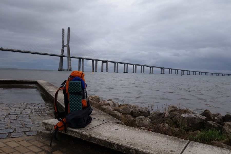 Ausgangspunkt, Vasco da Gama Brücke in Lissabon