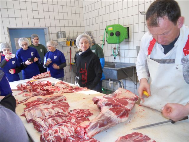 Aufteilen von Rinderhälten