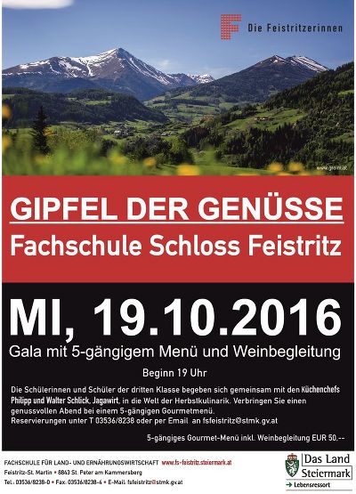 Gala "Gipfel der Genüsse" - AUSGEBUCHT!