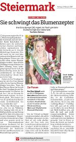 Blumenkönigin Eva II. © Kleine Zeitung am 3.2.2017