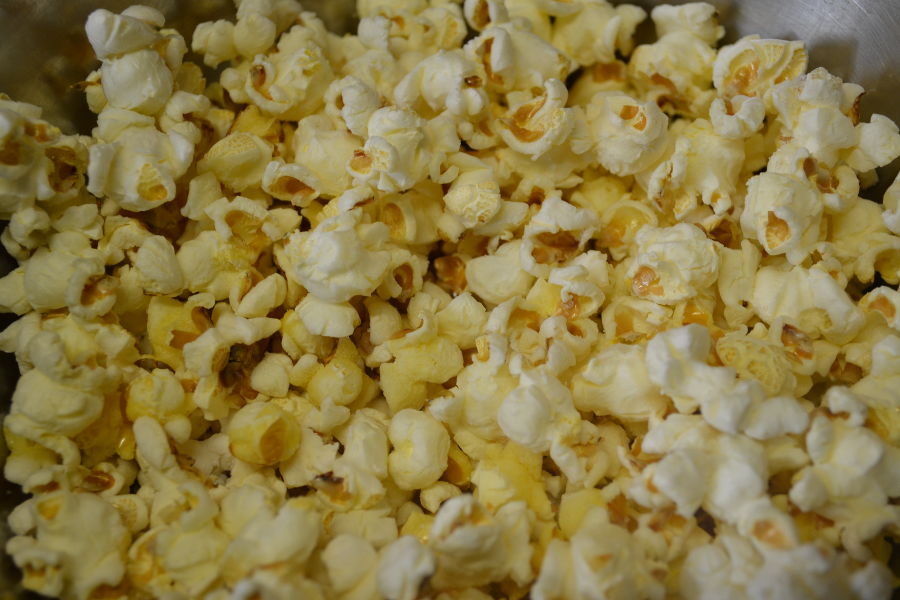 1 Versuch unseres Popcorns