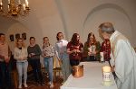 Weihe der selbstgeknüpften Rosenkränze durch Diakon Unterkofler © FS Feistritz