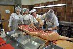 Zerteilen eines Schweins © FSLE Großlobming