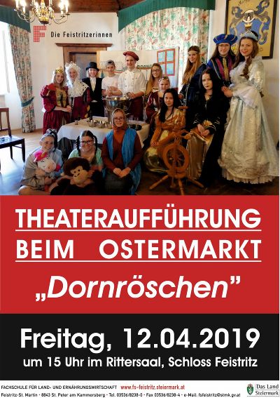 Theateraufführung beim Ostermarkt um 15 Uhr