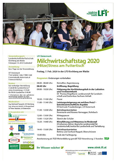 Milchwirtschaftstag 2020 © LFI Steiermark Milchwirtschaftstag 2020