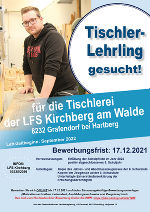 Tischlerlehrling © LFS Kirchberg am Walde