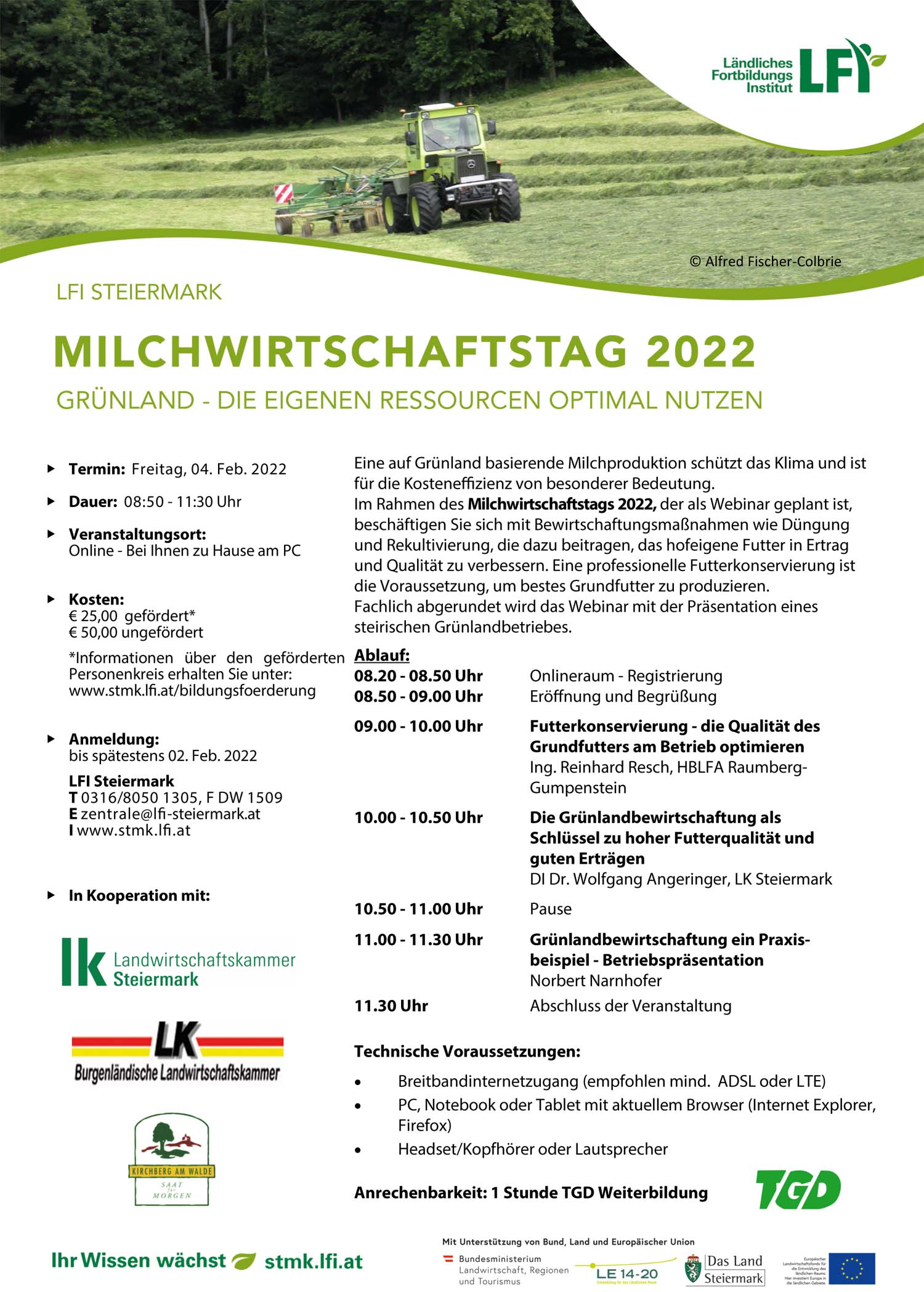 Milchwirtschaftstag 2022 © LFS Kirchberg am Walde