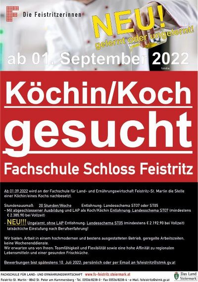 Köchin/Koch gesucht!