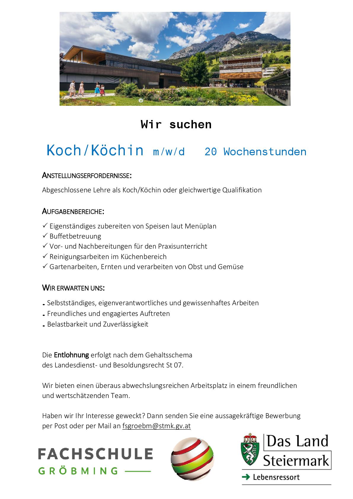Ausschreibung Küche