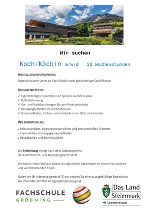 Ausschreibung Küche © Fachschule Gröbming
