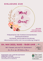 Einladung "Meet & Greet" © FS Schloss Stein