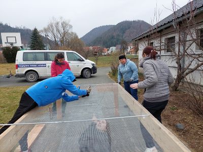 Hochbeetbau © FS Maria Lankowitz Hochbeetbau