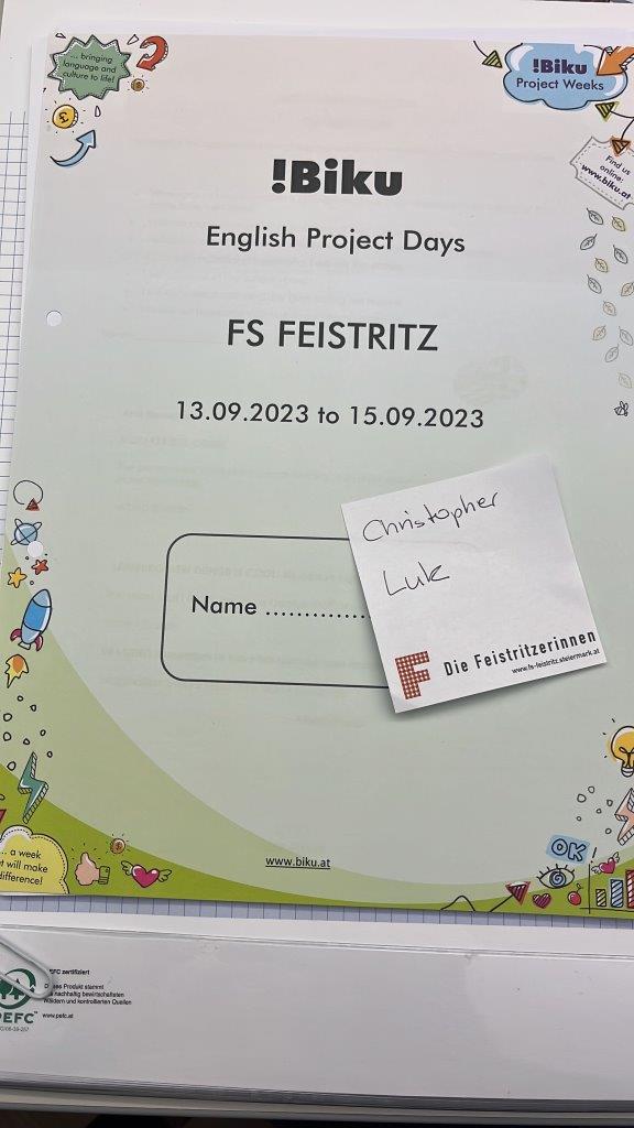 Englisch Projekt der 3. Klasse