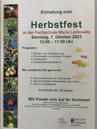 Einladung Herbstfest 2023