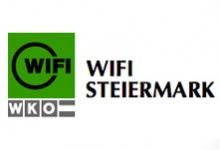 Logo der Wifi Steiermark, grünes Quadrat mit schwarzer WIFI Schrift.