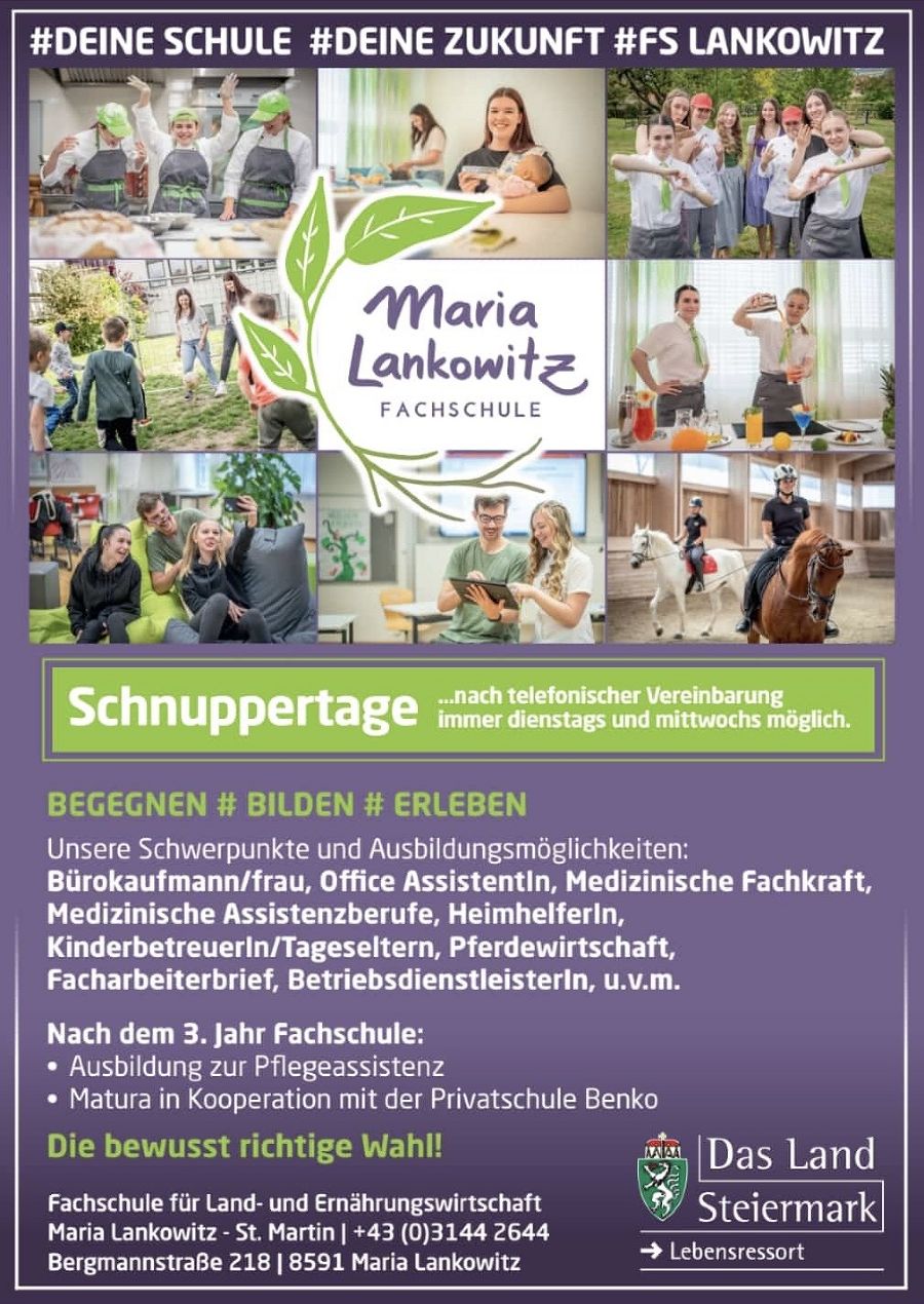 Schnuppertage Schuljahr 2024/25