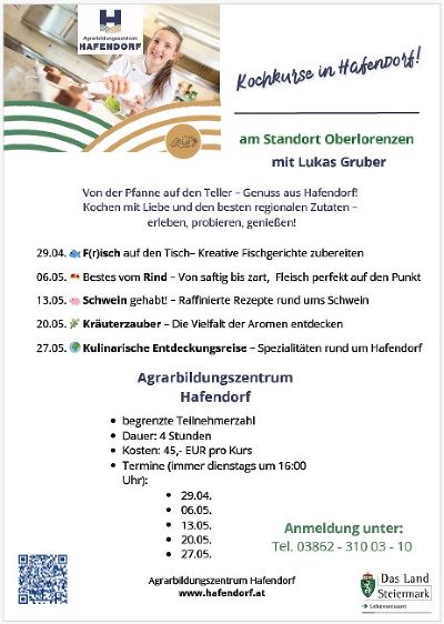 Kochkurse am Standort Oberlorenzen