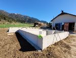 Die Bodenplatte wurde fertig betoniert © LFS Grabnerhof