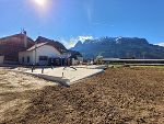 Die Bodenplatte wurde fertig betoniert